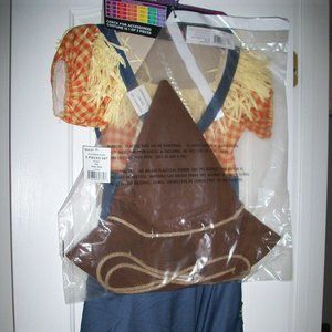 NWT Woman’s Cornfield Scarecrow Cutie Costume Sz. Small (4-6) Dress Hat Rope